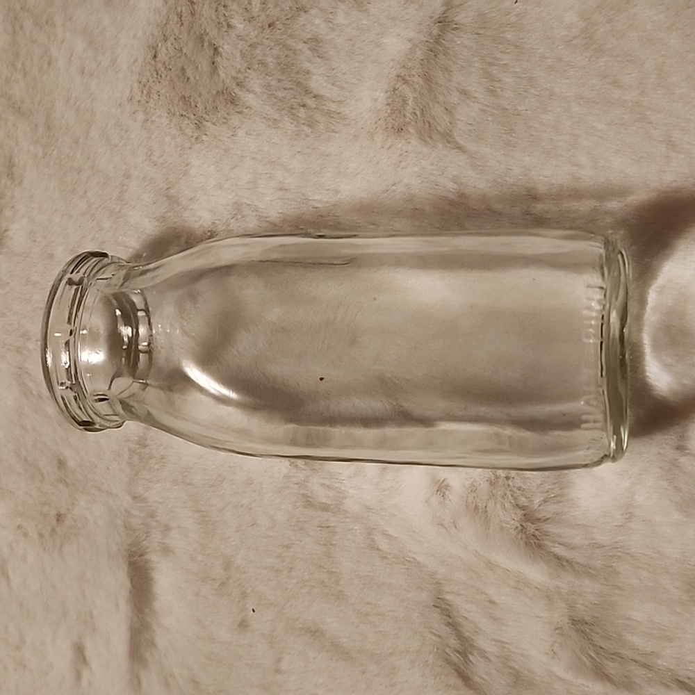 HALF PINT CLEAR GLASS BOTTLE